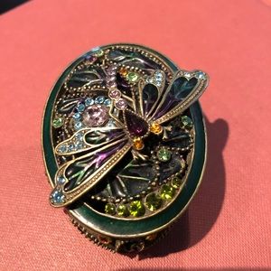 ❌SOLD❌ Swarovski Crystal Jewelry Box: Dragonfly